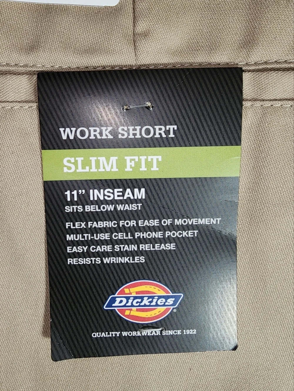 Dickies Shorts FLEX Stretch Work Shorts With a Cell Phone Pocket Khaki Size 38 - Picture 8 of 17